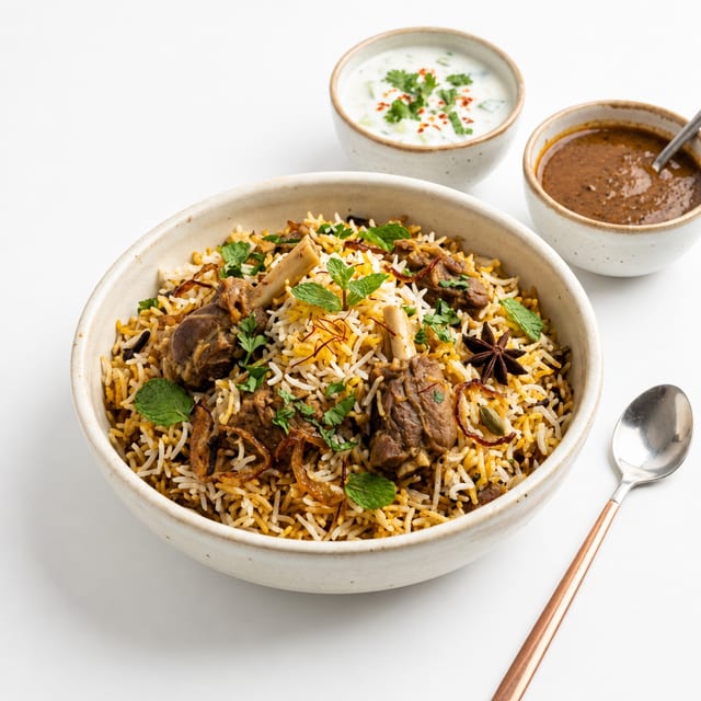 Goat Biryani.